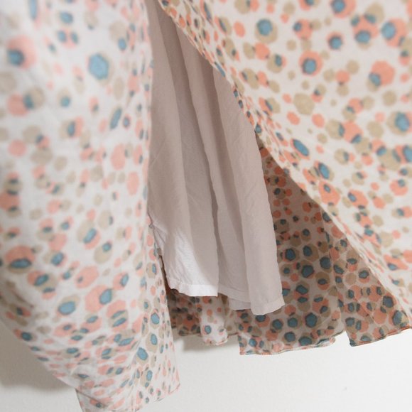 Azeeza Midi Tent Tank Dress V-Neck Polka Dot Spotted Pink Blue White One Size - Picture 5 of 11